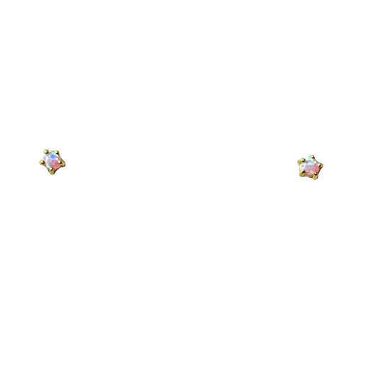 Pink Opal Post Earrings