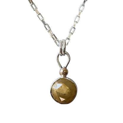 Yellow Sapphire Drop Necklace