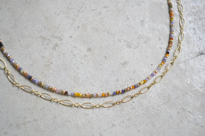 Tourmaline Gemstone and Chain Necklace