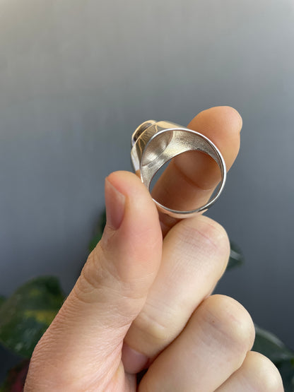 Tourmaline Amulet Ring—Size 8.5