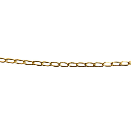 Gold chain on white background