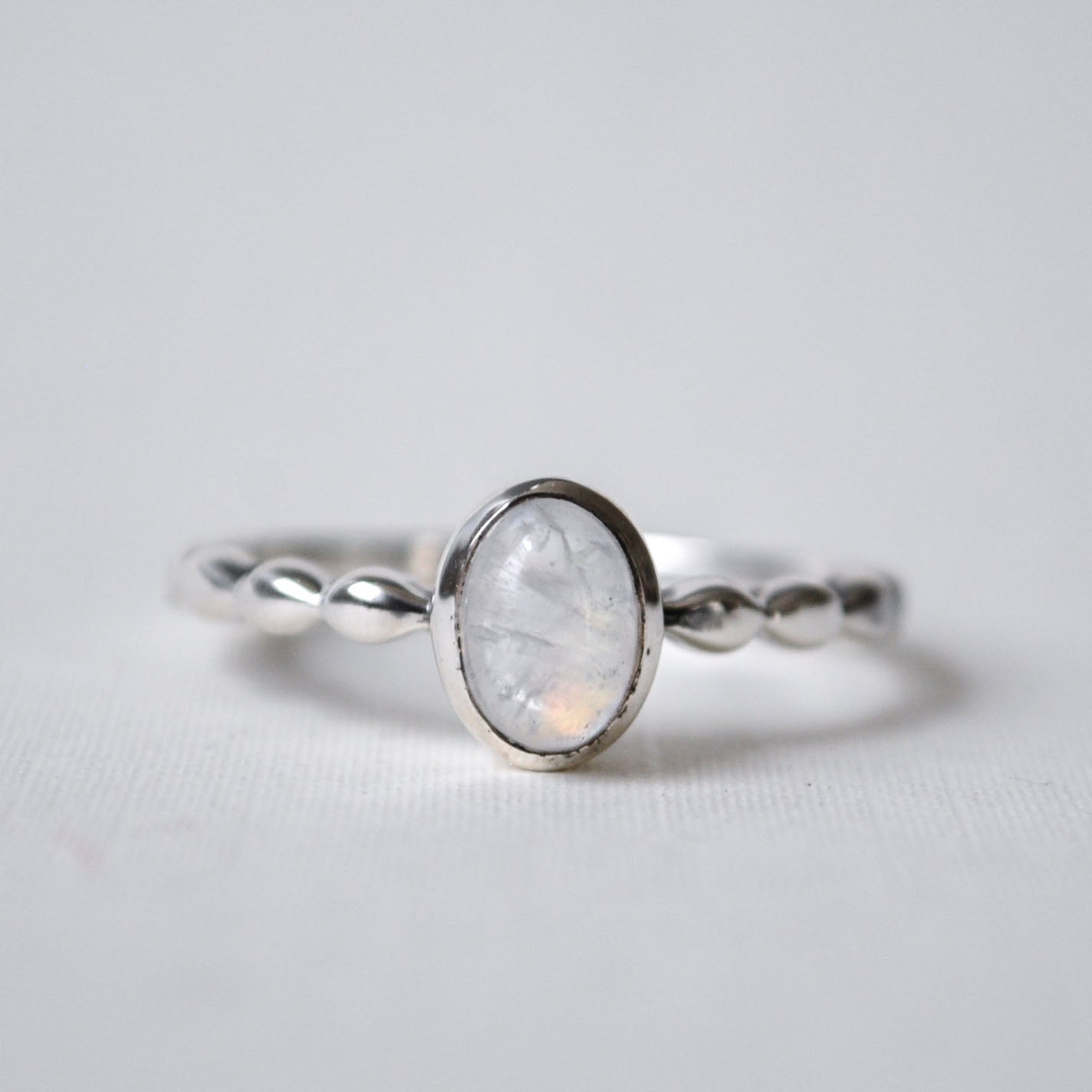 Moonstone Ripple Ring