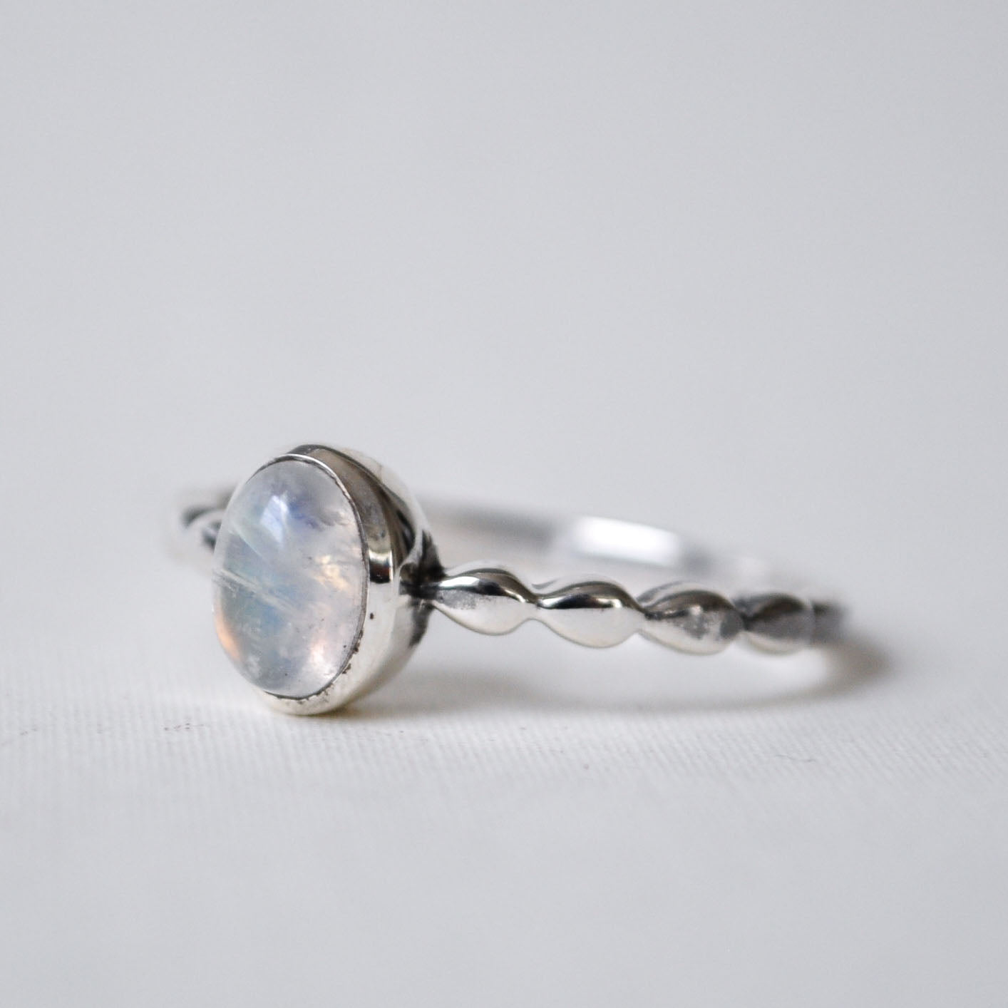 Moonstone Ripple Ring
