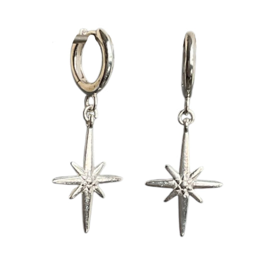 North Star Huggie Earrings