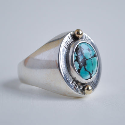 Turquoise Amulet Ring—Size 9