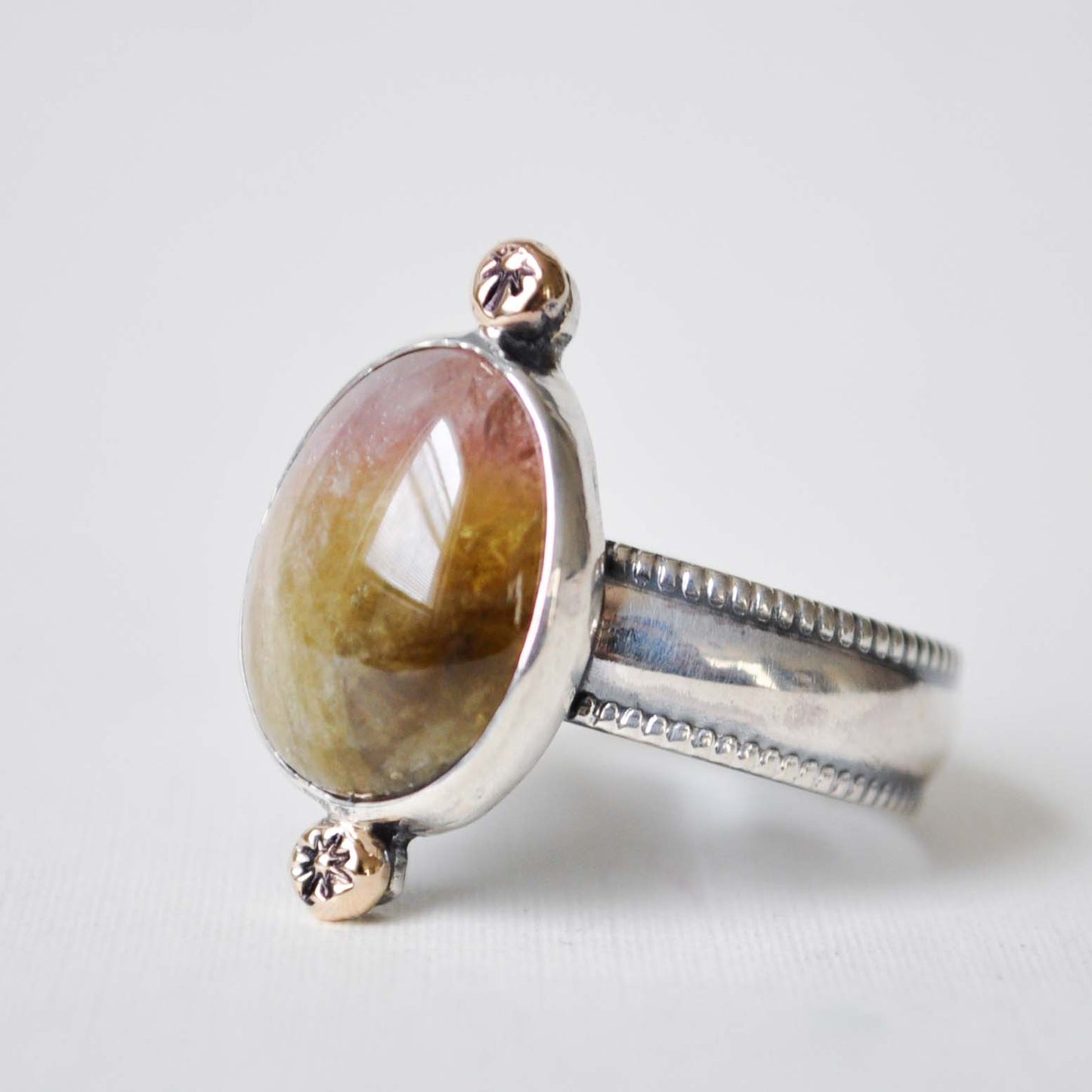 Watermelon Tourmaline Ring—Size 8.5